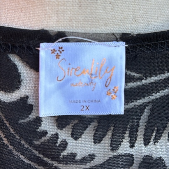 Siren Lily Maternity Women's Plus Size 2X Black Maternity Lace Duster Kimono - Picture 7 of 8